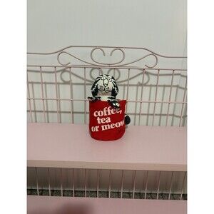 Kliban Cat "Coffee Tea or Meow" Stuffed Doll
